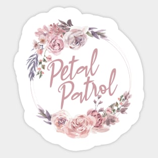 Groovy Petal Patrol Daisy Flower For Bridesmaid Proposal Sticker